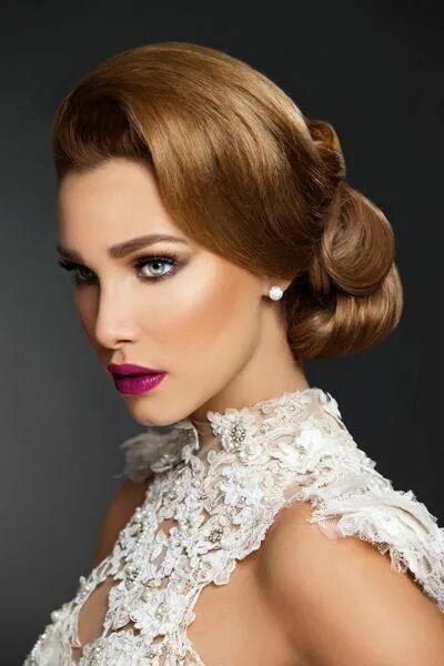 Прически в классическом стиле женские Elegant Bridal Hairstyles For Modern, Chic Looks Retro wedding hair, Vintage hai