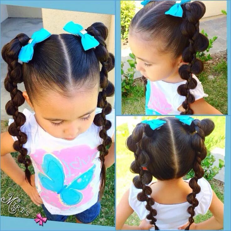 Прически в сад Girls hairdos, Lil girl hairstyles, Girl hair dos