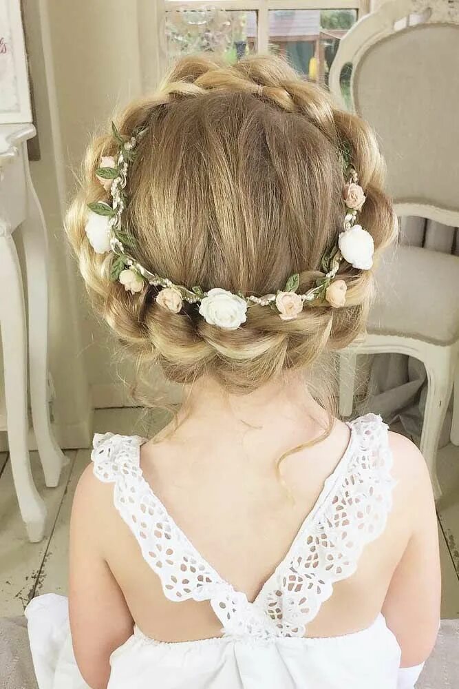 Прически в сад на каре 40 Cute Girls Hairstyles For Your Little Princess Flower girl hairstyles, Kids b