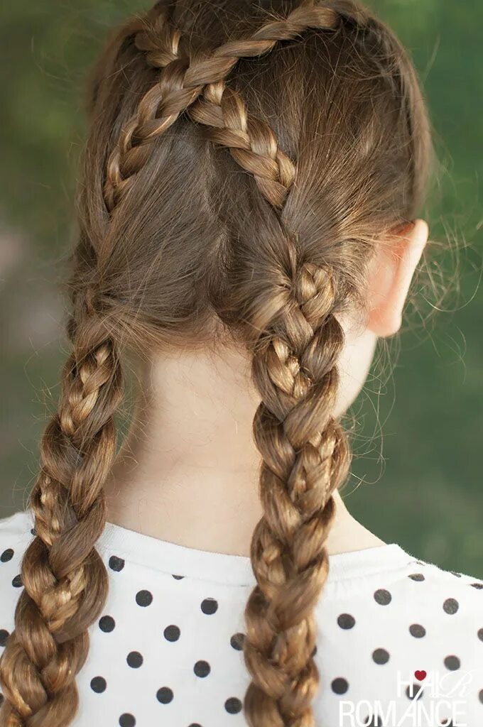 Прически в школу Back to school hairstyles - Criss cross braids tutorial - Hair Romance Cute girl