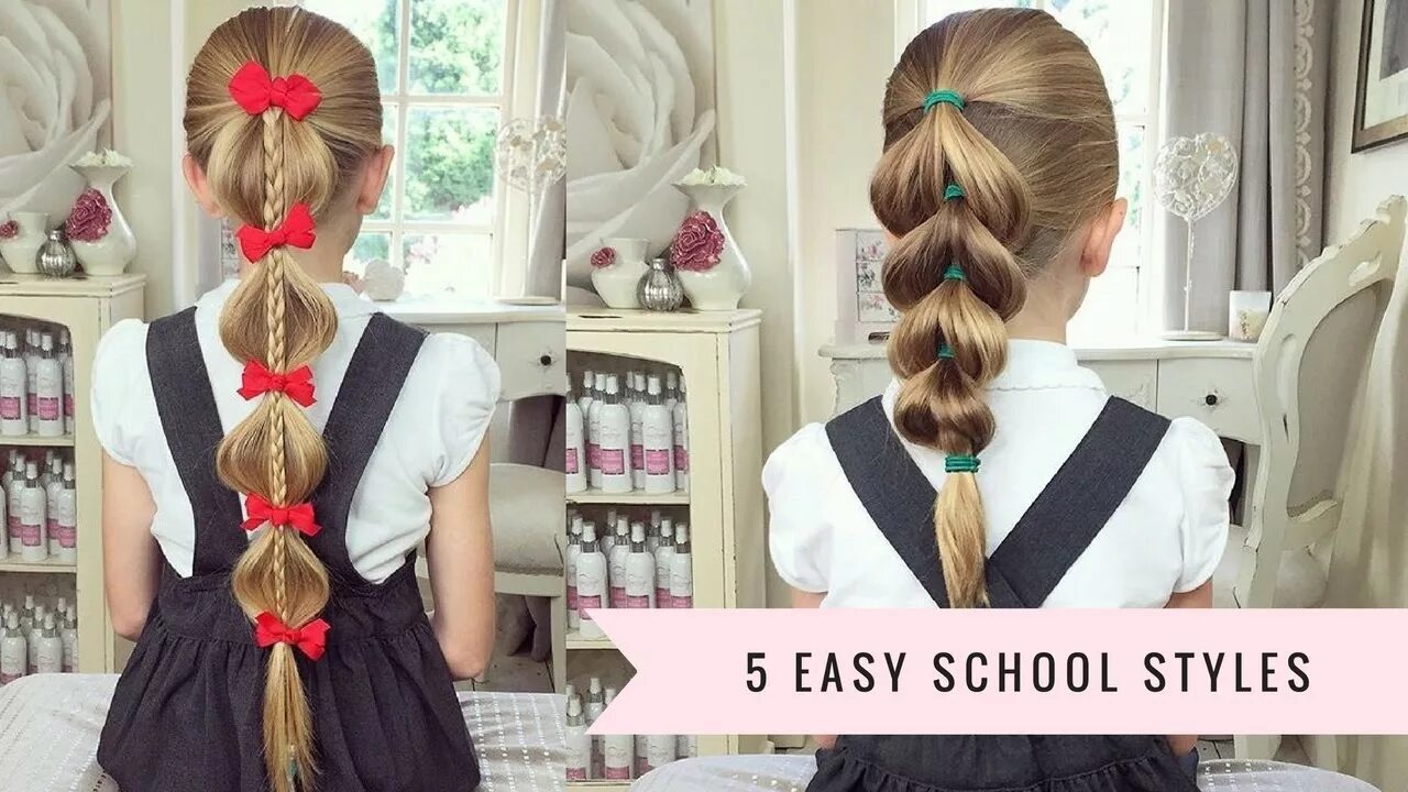 Прически в школу для учителей 5 Easy School Hairstyles by SweetHearts Hair - YouTube