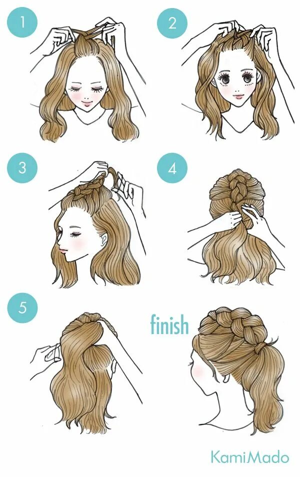 Прически в школу поэтапно Hair - Haare Braided ponytail hairstyles