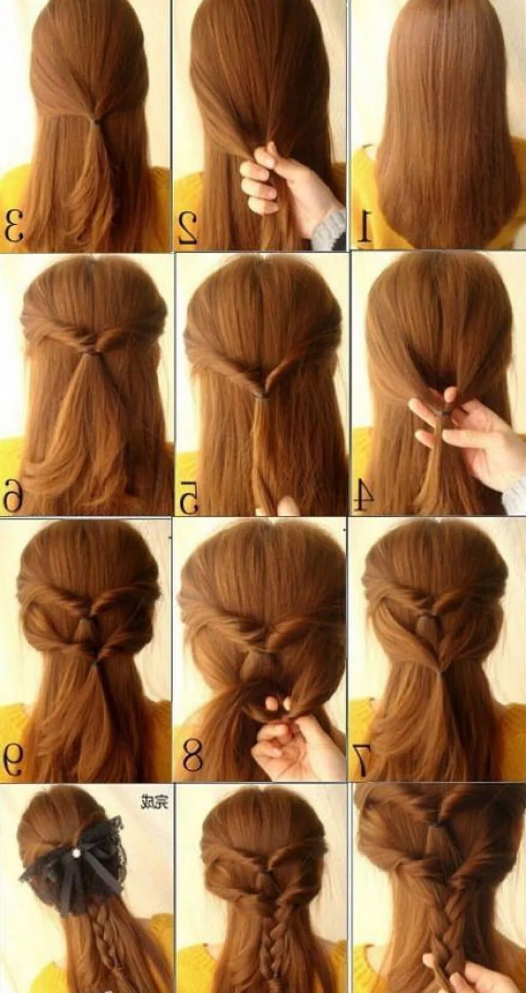 Прически в школу пошагово легкие Cute simple hairstyles for long hair - Long Hairstyle Galleries Hair styles, Hai