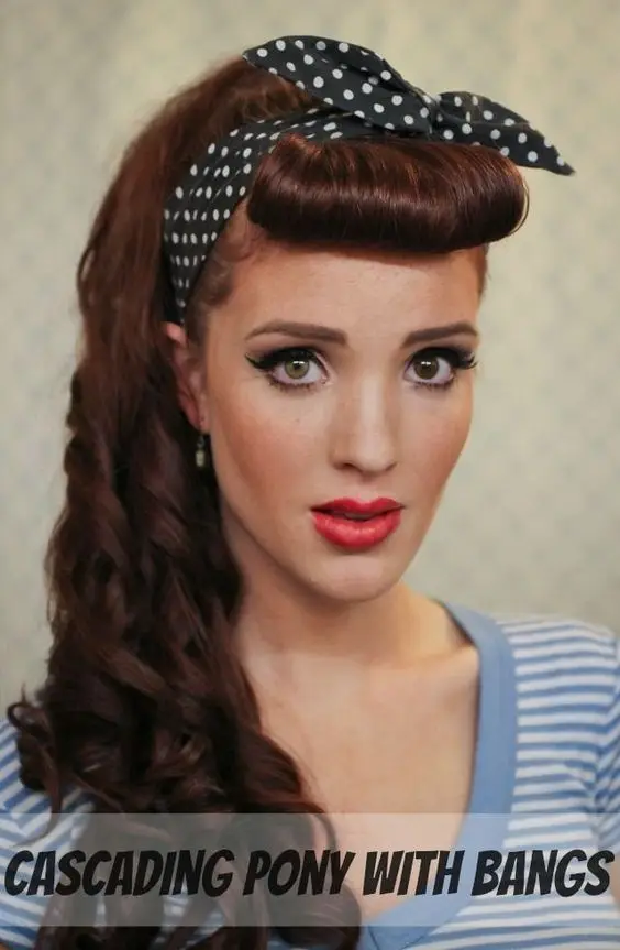 Vintage Hairstyles For Long Curly Hair Peinados elegantes, Peinados de los 50, P