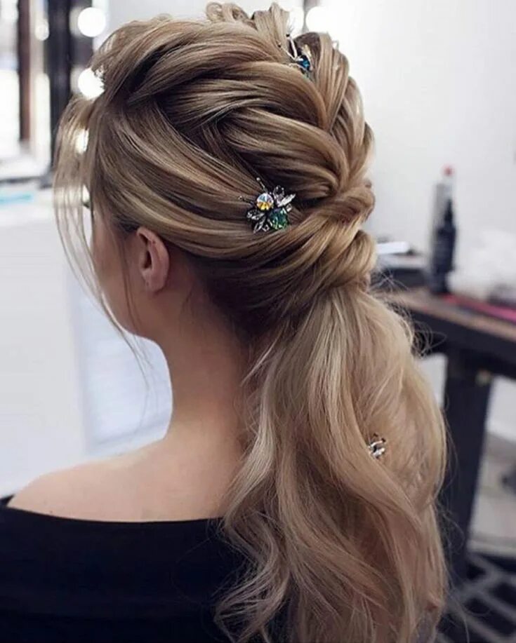 Прически вечерние длинный хвост Pin by car on Hairstyles Prom hairstyles for long hair, Pretty hairstyles, Long 