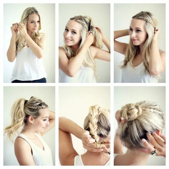 Прически волос в домашних условиях Beauty how to: braided bun tutorial This chick's got style Braided bun hairstyle