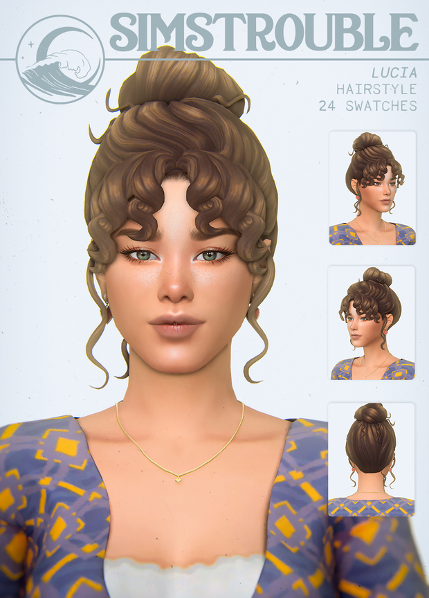 Прически все мечтают LUCIA by simstrouble Patreon Sims hair, Sims, Sims 4