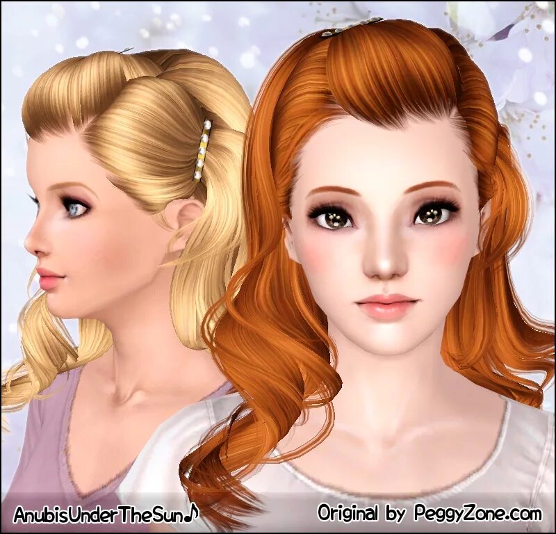 Прически все мечтают Anubis - Sims Stuff: Peggy June '12 Special Gift Retextured for Teen-to-Elder