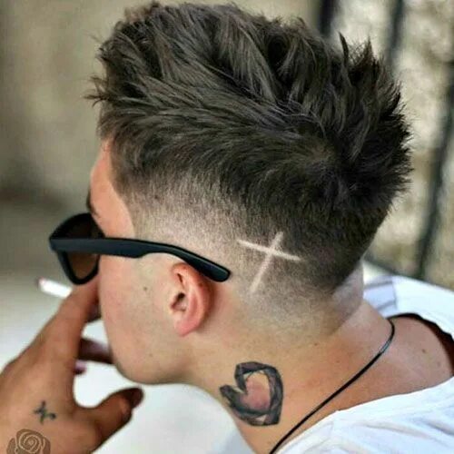 Прически выбрить мужской Straight Hair - Quiff with High Fade and Hair Design Haircuts for men, Quiff hai