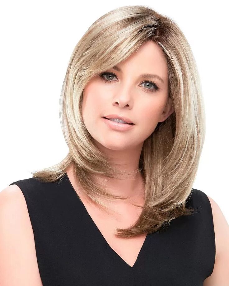 Прически женские фото на средний Sandra Long hair styles, Monofilament wigs, Bob hairstyles