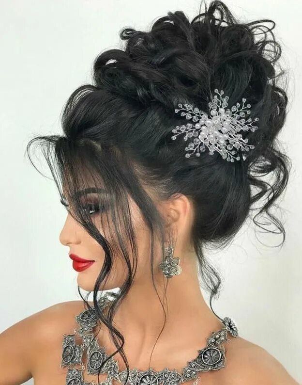 Прически женские на длинные волосы на мероприятие Agrafa mireasa Bridal Hair comb crystals, wedding hair updo Formal hairstyles fo