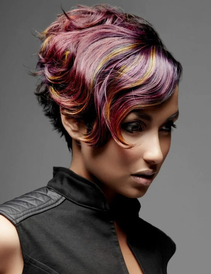 Прически женские окрашивание coloration femme tendance saison 2016 idée cheveux courts Punk hair color, Punk 