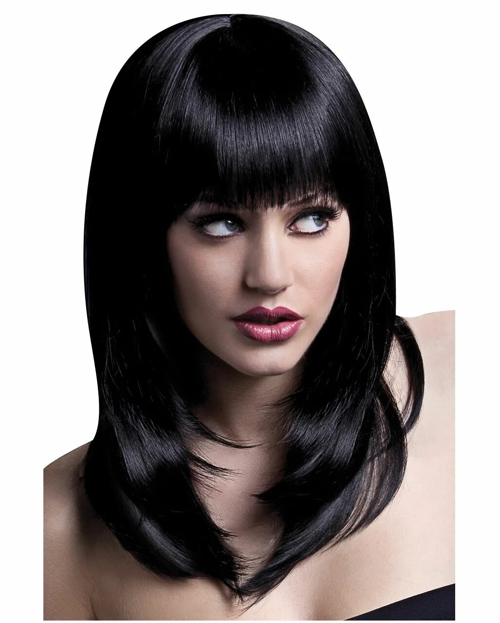 Прически женские темные волосы Damen Perücke Tanja schwarz Halloween Perücken kaufen Horror-Shop.com Wigs, Too 