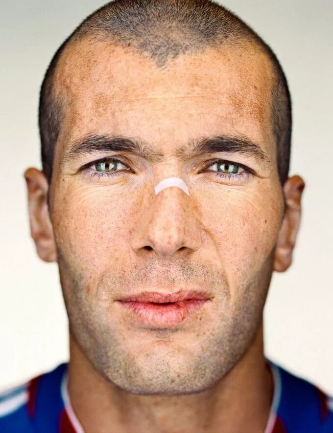 Приделать лицо к фото Zinédine Yazid Zidane by Martin Schoeller Portre, Zinedine zidane, Spor