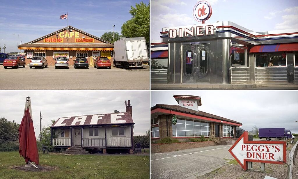 Придорожное кафе фото на трассе Photographer snaps Britain's last remaining roadside cafes where motorists can s