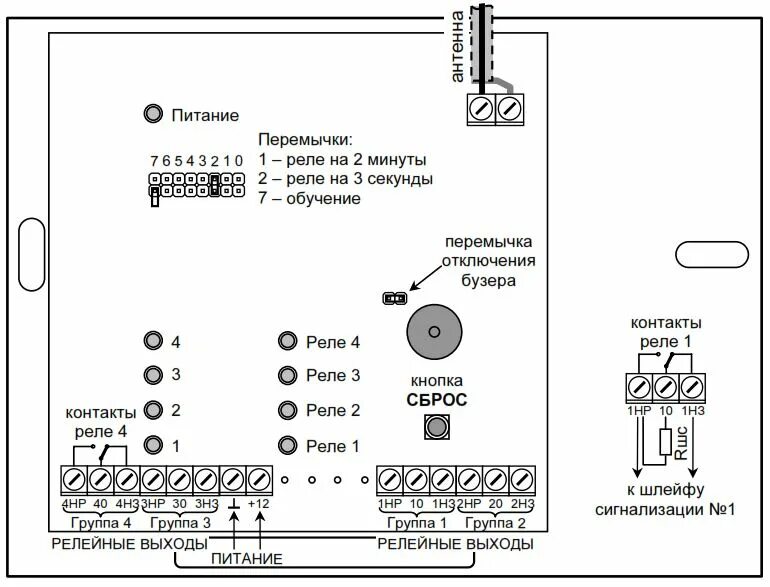 Приемник охранной сигнализации rr 2r схема подключения RR-701R15/4 Альтоника Приемник. Купить RR-701R15/4 Альтоника со склада в Москве 