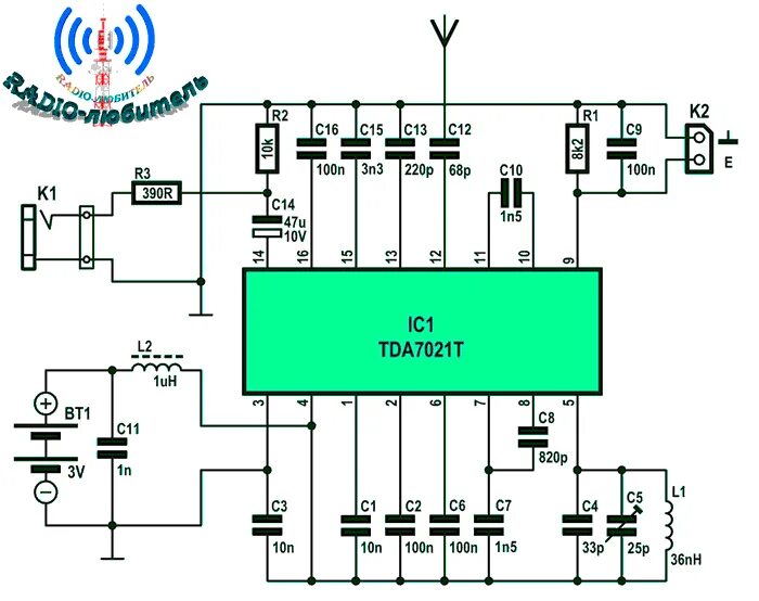 Приемники фм своими руками схемы Мини УКВ FM приемник Radio-любитель Дзен