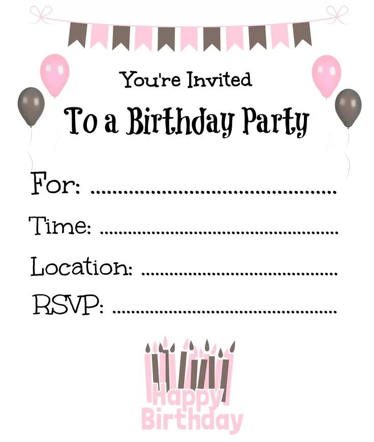 Приглашение на день рождения фото Pin by Melissa McBride-Ross on Maya's bday Printable birthday invitations, Free 