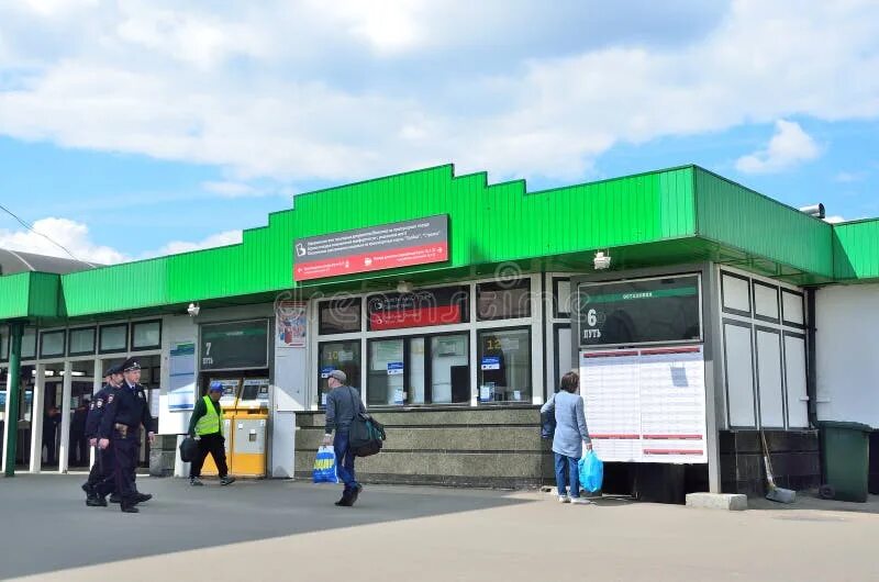 Пригородные кассы московская область клин фото Moscow, Russia, May, 19, 2017. People Walking Near Suburban Railway Ticket Offic