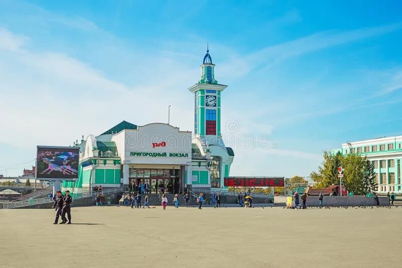 Пригородный вокзал новосибирск фото The Station Building of Suburban Trains Editorial Stock Photo - Image of station