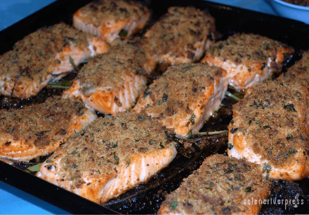 Приготовить форель в духовке фото Chef's Secret to Crunchy Fish Crust: Pistachio-Crusted Salmon, Halibut, or Orang