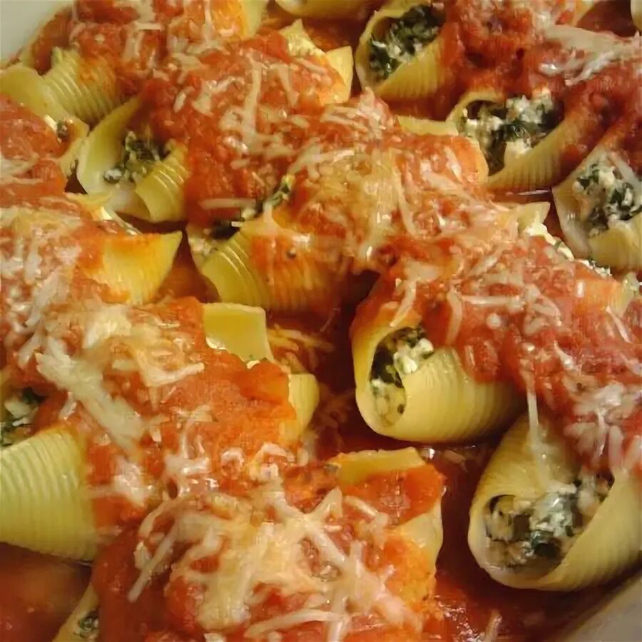 Приготовить ракушки с фаршем фото рецепт Stuffed Shells Recipe - Key Ingredient Canada Plant based diet recipes, Recipes,