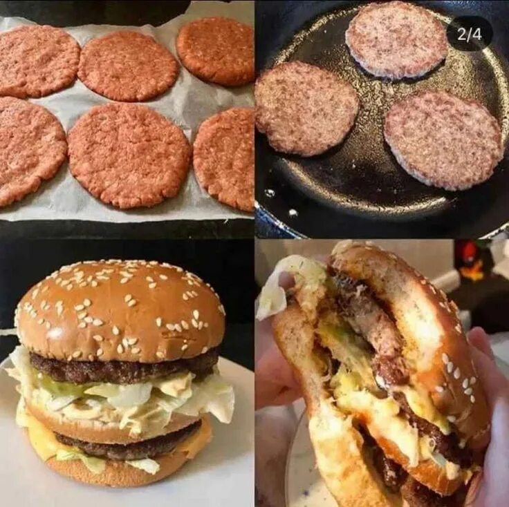 Приготовление бургеров в домашних условиях фото пошагово Mum shares her genius DIY McDonald's 'Big Mac' recipe Burger recipes beef, Fast 