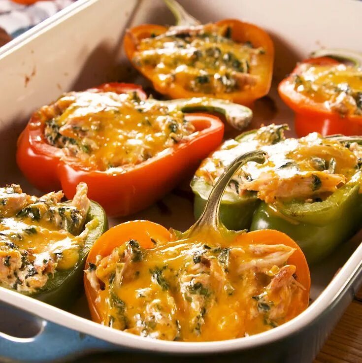 Приготовление фаршированного перца пошаговый фото рецепт These Creamy Chicken Stuffed Peppers Are Packed With Flavor Recipe Stuffed peppe