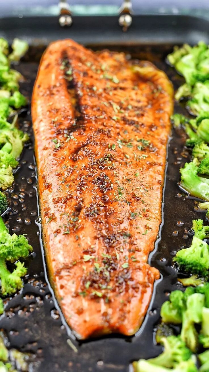 Приготовление форели фото Honey Balsamic Glazed Steelhead Trout Dude That Cookz Recipe Trout recipes, Stee