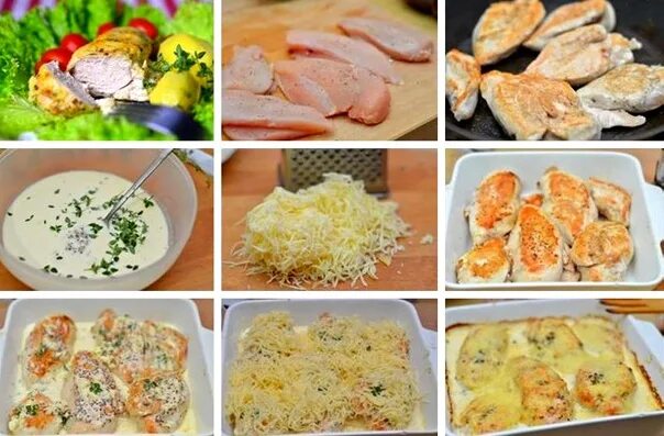 Приготовление куриной грудки фото Куриное филе в сливочном соусе Если есть куриное филе, но нет времени возиться н