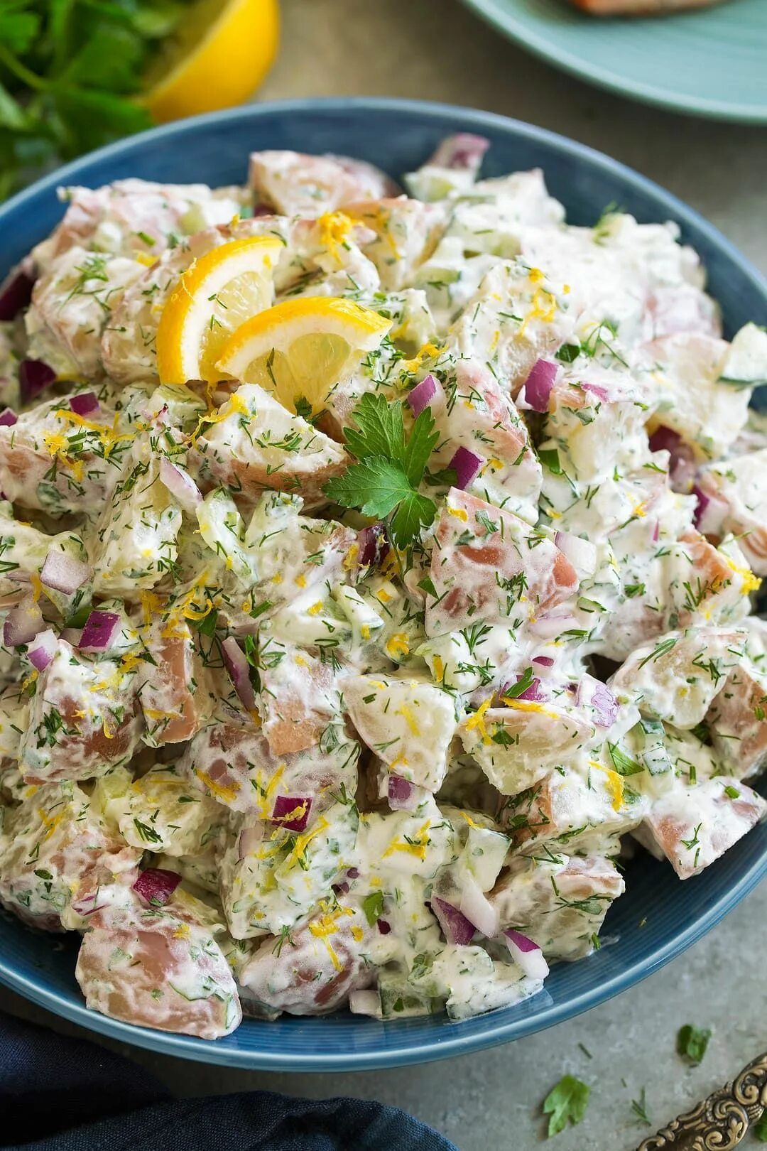 Приготовление легких салатов рецепты с фото Greek Potato Salad - Cooking Classy Potatoe salad recipe, Greek potatoes, Potato