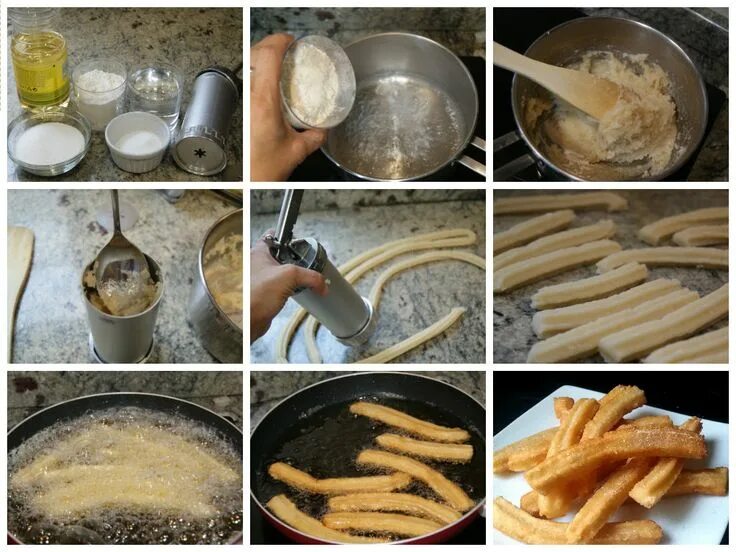 Приготовление легкого фото пошагово Churros caseros. Receta fácil - Anna Recetas Fáciles Receta Recetas medievales, 