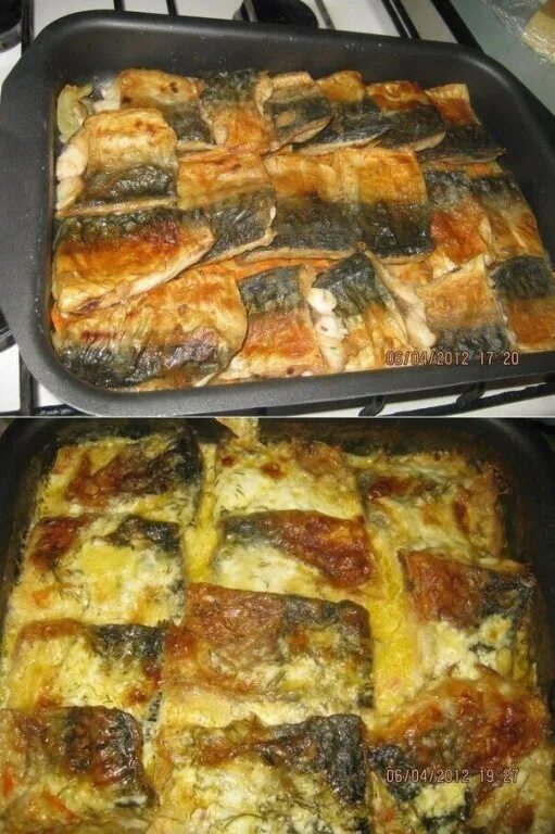 Приготовление рыбы в духовке рецепты с фото #рецепты Mackerel in sour cream baked in the oven Ingredients: mackerel - 1 piec