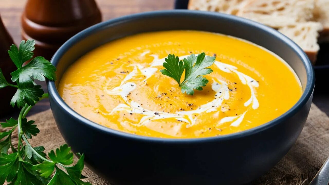 Приготовление суп из тыквы с фото "Best Bites" with Rob Carson: Butternut Squash Bisque! - YouTube