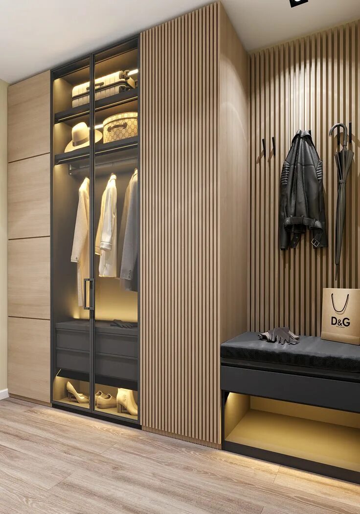 Прихожая дизайн 2024 Scandinavian Hallway on Behance Wardrobe design bedroom, Modern cupboard design,