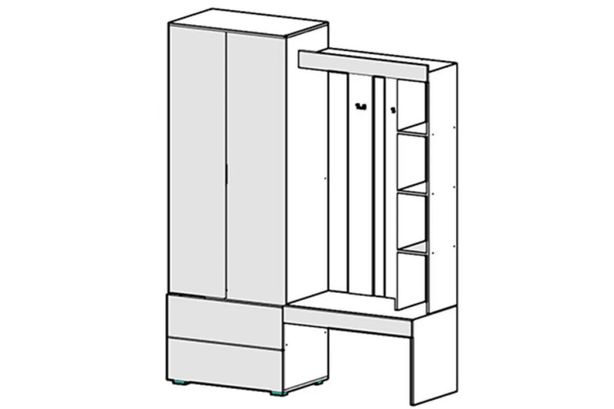 Прихожая домино инструкция по сборке Прихожая Домино белая купить в Москве от производителя - mebel-up.ru