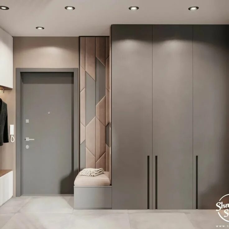 Прихожая интерьер в современном стиле ПРОЕКТ "НЕПРИНУЖДЕННЫЙ" shmidt.by Cupboard design, Wardrobe interior design, Hom