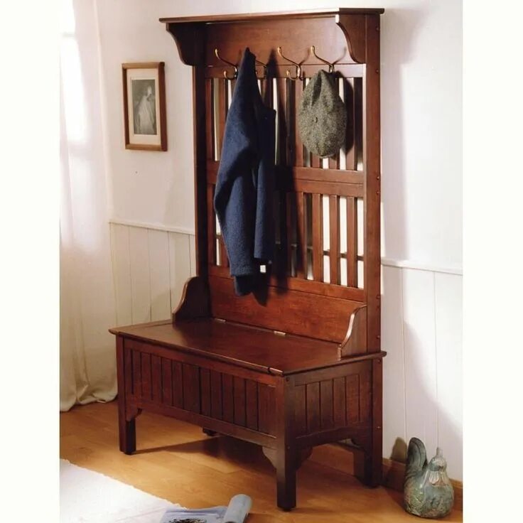 Прихожая из дерева фото Accent Furniture : Coat Racks Hayneedle.com Hall tree storage bench, Hall tree w