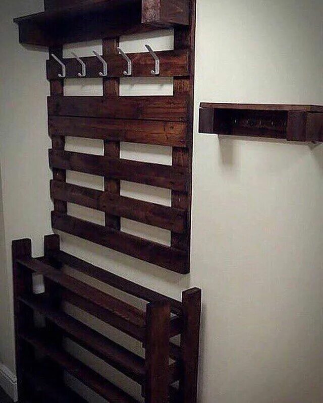 Прихожая из дерева своими руками фото Loft Wood Мебель из поддонов паллет в Москве Pallet shoe rack, Pallet diy, Shoe 