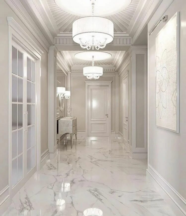 Прихожая под мрамор фото Marble floors - the noble beauty of natural stone in home interiors Home room de