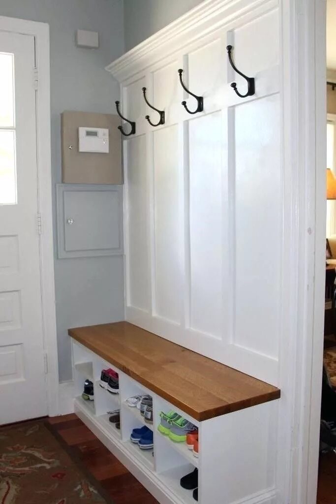 Прихожая сделать своими руками фото The Best 30 DIY Entryway Bench Projects to Get Rid of All The Front Door Clutter