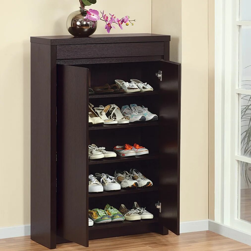 Прихожая шкаф для обуви фото Ermont Wood Storage Bench Shoe cabinet, Shoe storage cabinet, Shelves