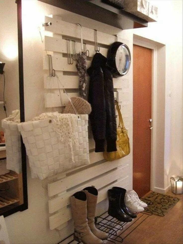 Прихожая своими руками фото идеи Pin on Country French Diy home decor, Pallet furniture, Home organization