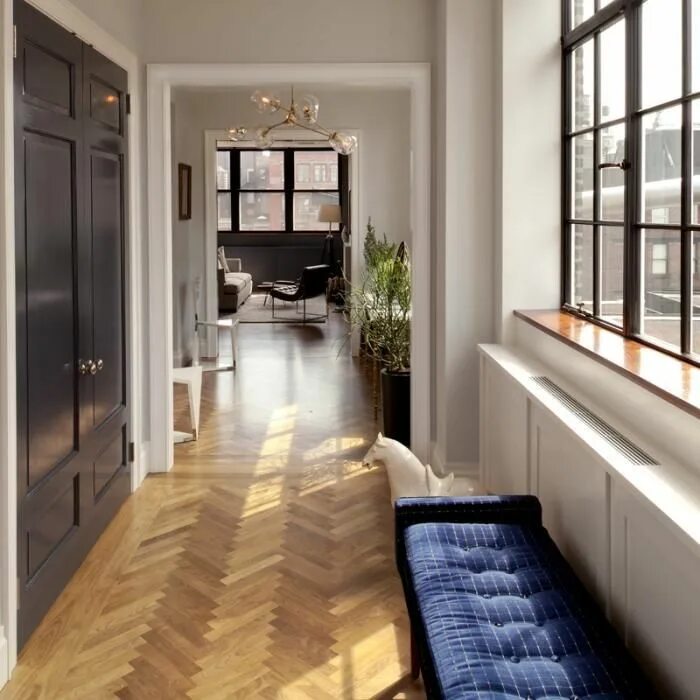 Прихожие с окном в доме фото A New York Flat with a Glamorous View - Remodelista Home, House, Design