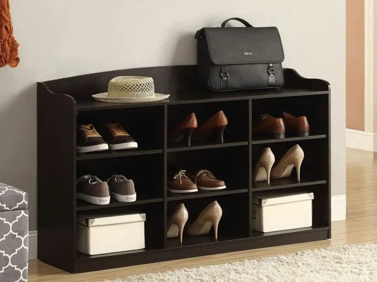 Прихожие с полками для обуви фото Entryway Shoe Storage Ikea Wooden shoe rack designs, Shoe storage design, Bench 