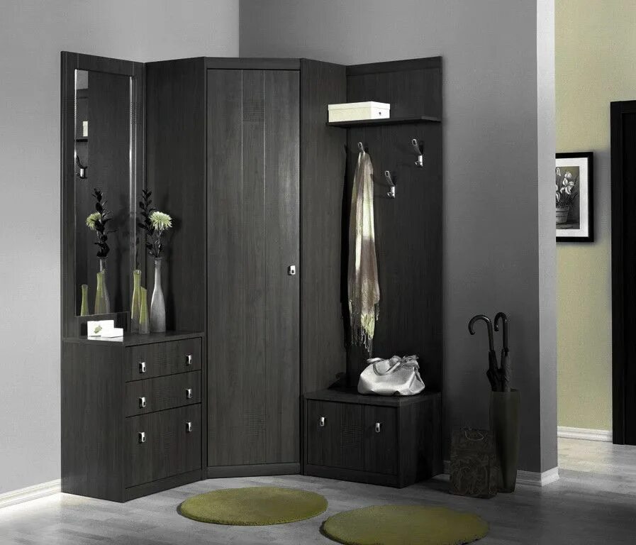 Прихожие темного цвета фото Corner Closet Organizer Helps You To Save Your Space Home depot closet, Corner c