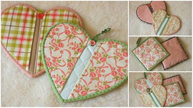 Прихватки для кухни сшить фото Домик маленького Цукиня: прихватки Patchwork quilts, Pot holders, Quilts