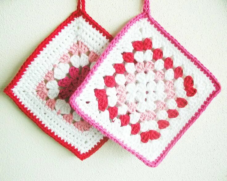 Прихватки крючком фото схемы мастер Annemarie's Haakblog: Monday Pattern Day: Potholders! Crochet potholder patterns