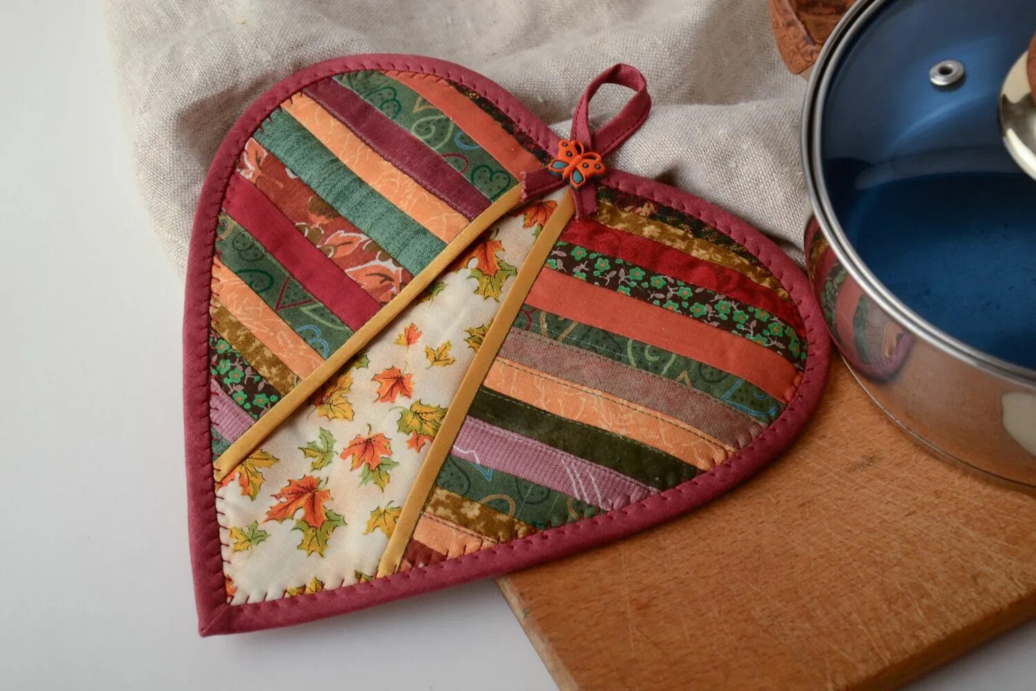 Прихватки своими руками фото схемы BUY Handmade pot holder Heart 1577772705 - HANDMADE GOODS at MADEHEART.COM