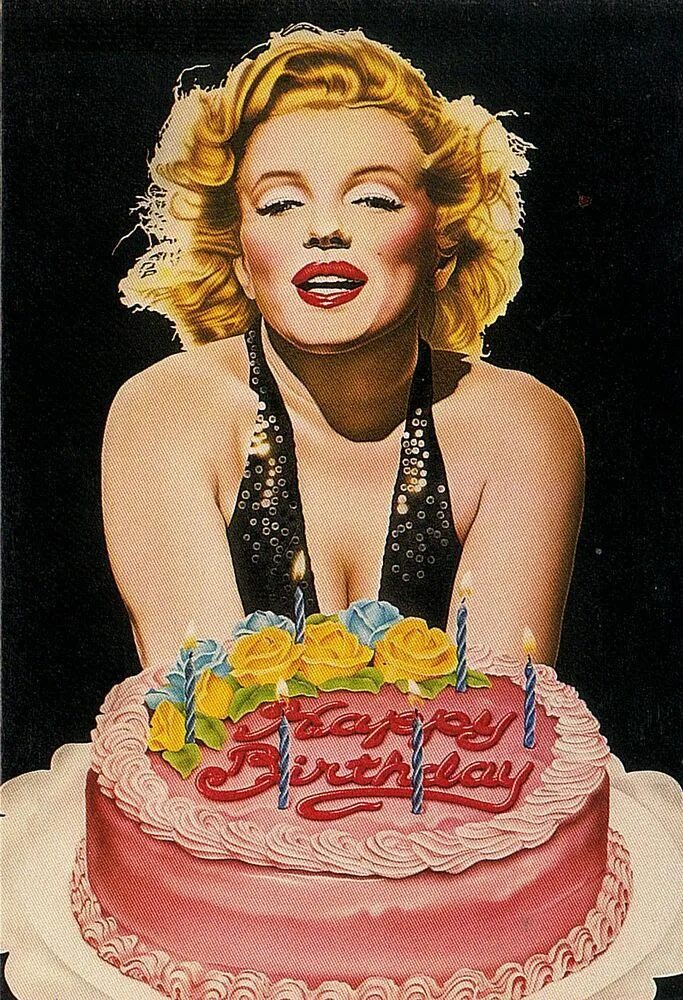 Прикол фото с днем рождения женщине Happy Birthday Vintage